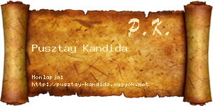 Pusztay Kandida névjegykártya